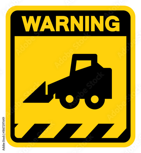 Construction Area Warning Sign, Vector Illustration, Isolate On White Background Label. EPS10