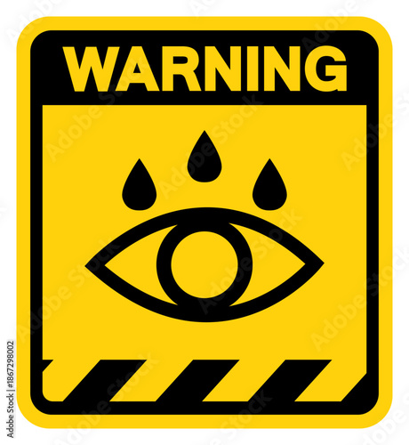 Eye Wash Bay Warning Sign, Vector Illustration, Isolate On White Background Label. EPS10