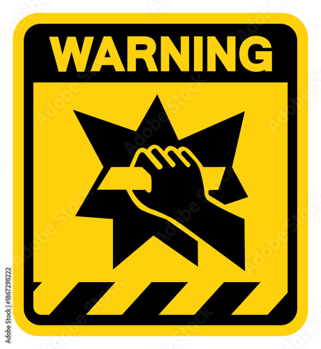 Break To Obtain Access Warning Sign, Vector Illustration, Isolate On White Background Label.EPS10