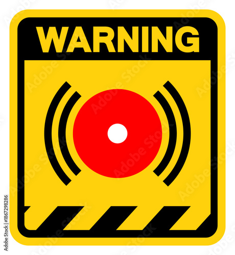 Emergency Alarm Fire Alarm Warning Sign, Vector Illustration, Isolate On White Background Label. EPS10