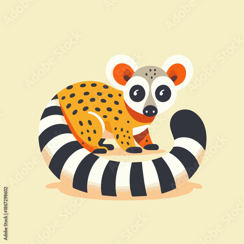 flat illustration of a marsupial