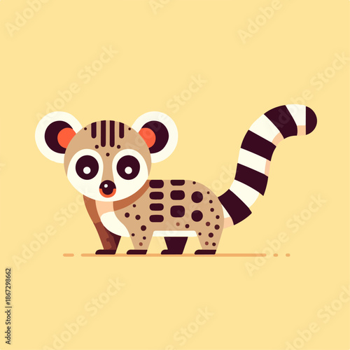 flat illustration of a marsupial