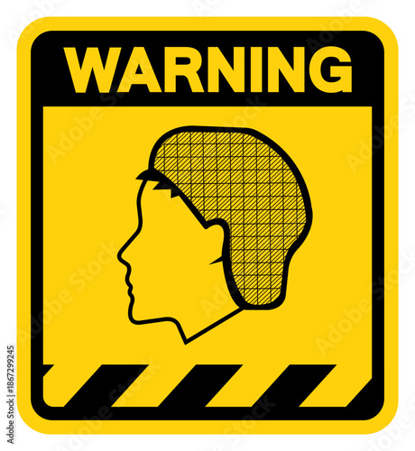 Wear Hair Ne Warning Sign, Vector Illustration, Isolate On White Background Label. EPS10