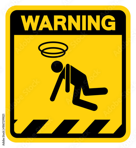 Warning Chemical Asphyxiation Hazard phySymbol Sign,Vector Illustration, Isolated On White Background Label.EPS10