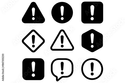 exclamation mark icons,
Warning & Notification Icons – Exclamation Icons for UI, Alerts & Safety Messages