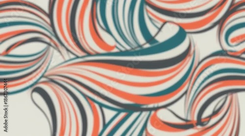 Colorful Swirling Patterns on White Background.