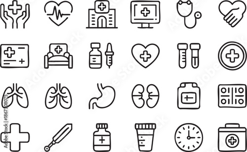Hospital Care Line Symbols for Patient Management Platforms