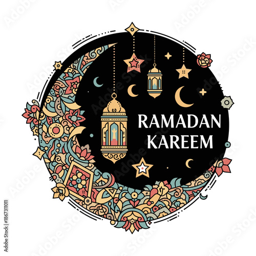 Ramadan kareem celebration Vector
