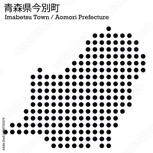 イラスト素材：日本地図　青森県今別町ベクターイラストマップ	