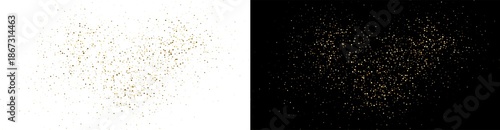 Foto Gold glitter abstract stroke wave swash shiny shape