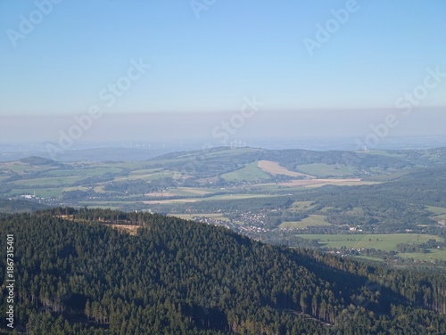 Obraz na plátně unending landscape with distant horizons, expansive view showcasing rolling fiel