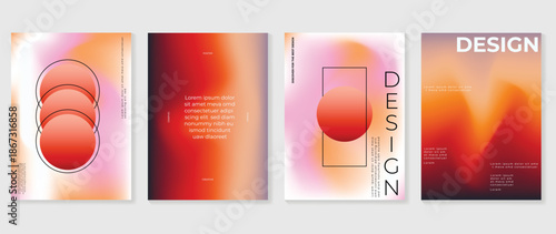 Abstract Design Posters: A set of abstract design posters presents a captivating visual feast, each adorned with a unique blend of vibrant gradients and artistic elements.