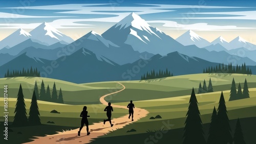 mountain landscape in the morning