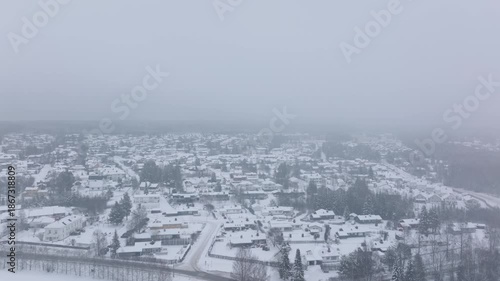 The Norwegain town of Elverum during winter