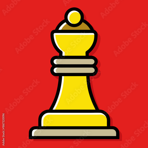 Abstract white outline chess piece on black background representing strategy and intellect