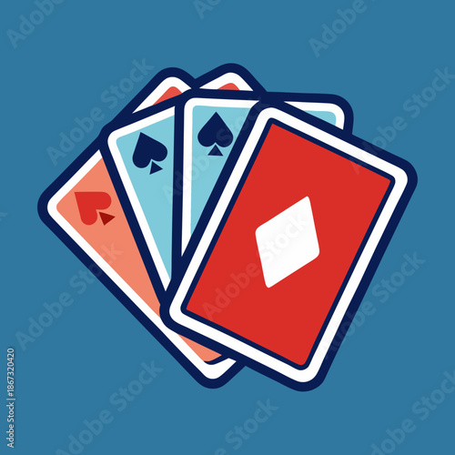 Monochromatic illustration of playing cards featuring the diamond suit on black background