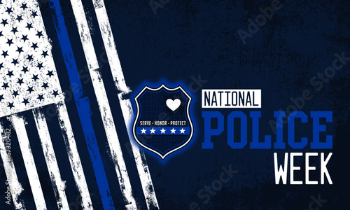 Illustration National Police Week Public Service Design