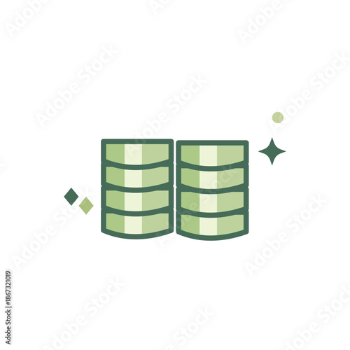 Ramadan Coin Stack Icon for Islamic Finance