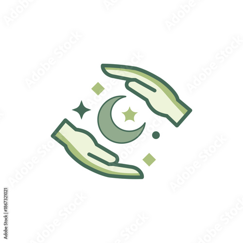 Ramadan Charity Hand Icon