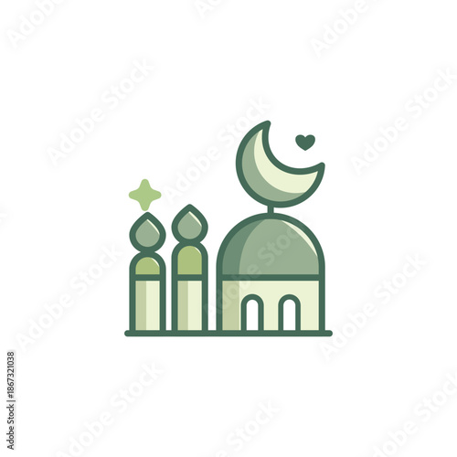 Ramadan Mosque at Night Icon
