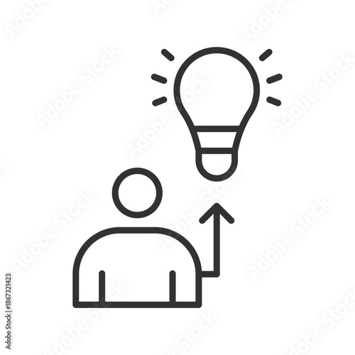 Personal growth concept, icon in line design. personal growth, idea, motivation, self development, inspiration, progress, thinking on white background vector. personal growth editable stroke icon