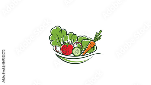 Fresh Vegetables and Fruits in a Bowl