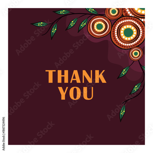 Thank You – Elegant Aboriginal-Inspired Card Design