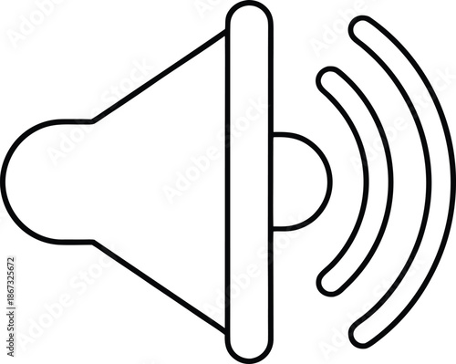 quiet undo button line art vector illustration on transparent background