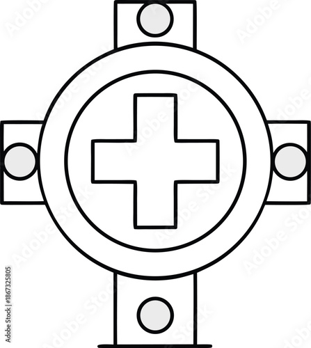 patience buffer icon line art vector illustration on transparent background