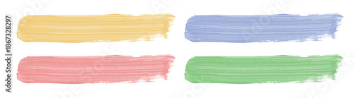 Colourful brush strokes, hand-drawn highlights, text highlighter pen, marker, rough grunge thick paint. Abstract background. Oil paint strokes. Vector illustration.