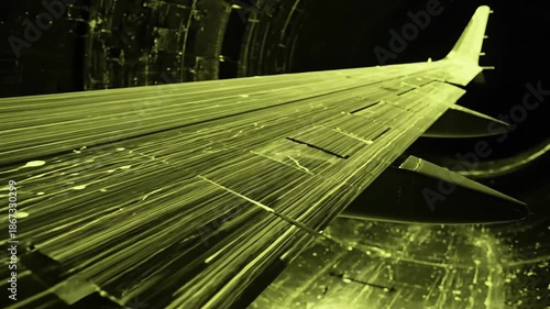 High-Speed Aerodynamic Testing of Aircraft Wing in Wind Tunnel with Green Visual Effects