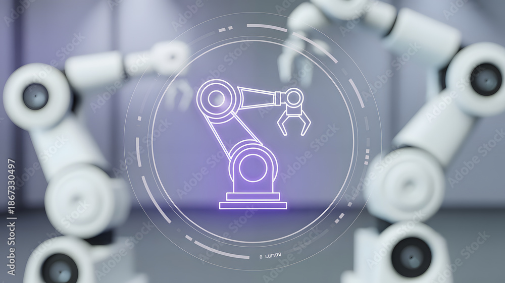 Fototapeta premium Advanced robotic arm technology in action