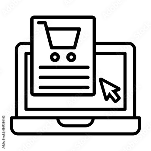 Shopping icon vector. Online shopping Illustration sign. Purchases symbol. Sale logo.