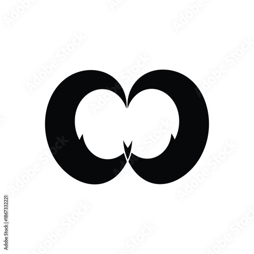 Abstract infinity symbol graphic design.
