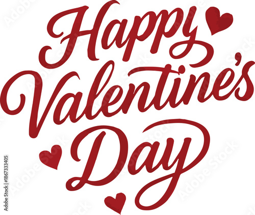 Elegant Happy Valentine’s Day Calligraphy