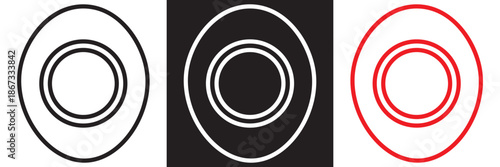 Target icon with mouse cursor arrow. Simple target symbol with cursor arrow representing focus, precision, clicking, goal setting, and digital interaction concepts.EPS10/AI.