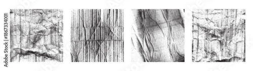 Explore a collection of diverse vertical grunge backgrounds with halftone noise effect and grain textures suitable for creative projects and design work. Vector illustration.