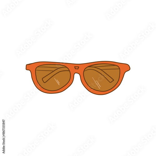 Cute hand drawn sunglasses illustration