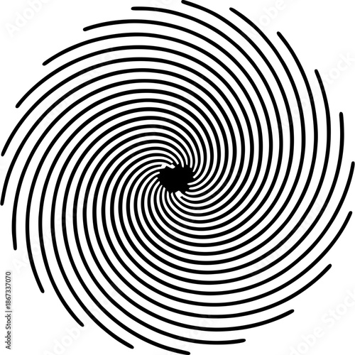 black and white spiral illusion