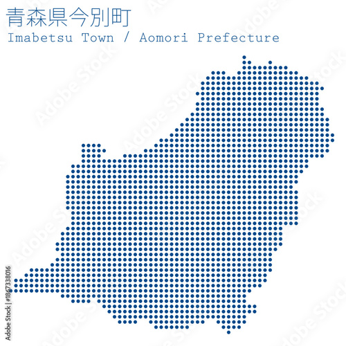 イラスト素材：日本地図　青森県今別町ベクターイラストマップ	