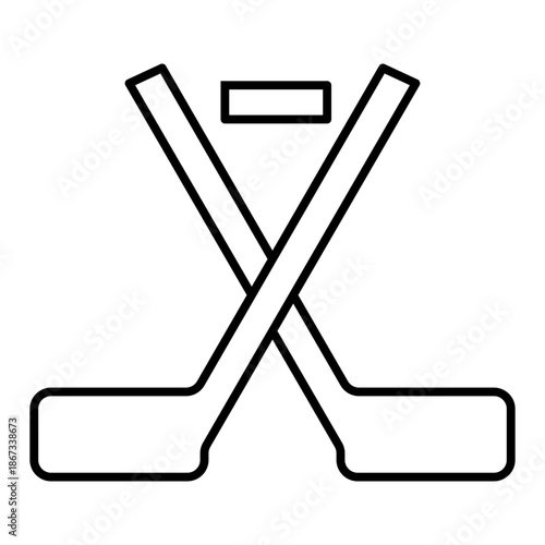 ice hockey line icon with editable stroke