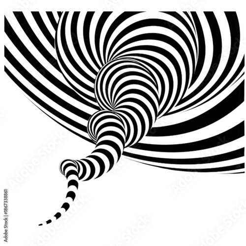 black and white abstract background swirl illusion