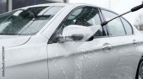 Wallpaper Mural Automotive wash scene car wash facility high-quality image urban environment close-up view cleanliness and maintenance Torontodigital.ca