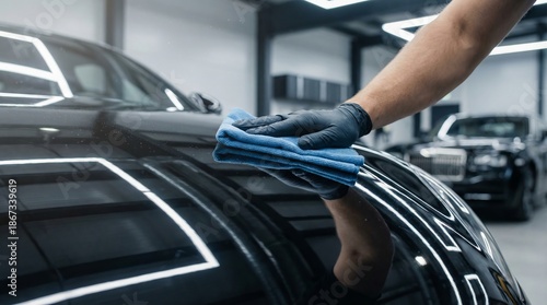 Wallpaper Mural Car care action professional detailing auto shop macro shot indoor environment close-up cleanliness concept Torontodigital.ca