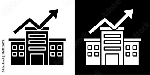 Rapid Scale Up  Icon Set White Glyph Style Collection