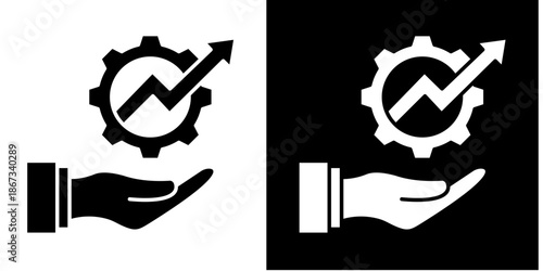 Fast Growth Arrow  Icon Set White Glyph Style Collection