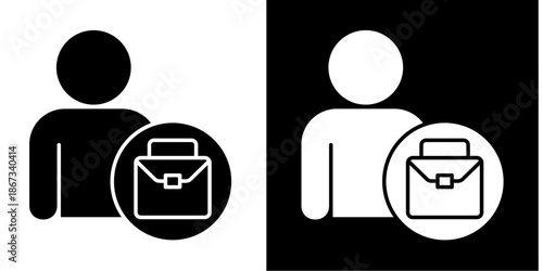 Entrepreneur  Icon Set White Glyph Style Collection