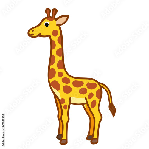 Cute Giraffe Baby Animal Vector Illustration