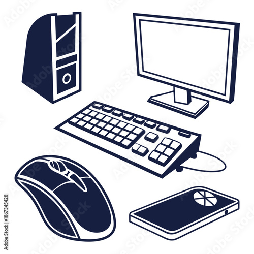 Computer workstation with peripherals