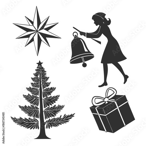 Christmas silhouettes